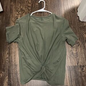 lululemon athletica Sage Green Knot Front Tee